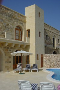 Pool area Ta' Sansuna Farmhouse Gozo